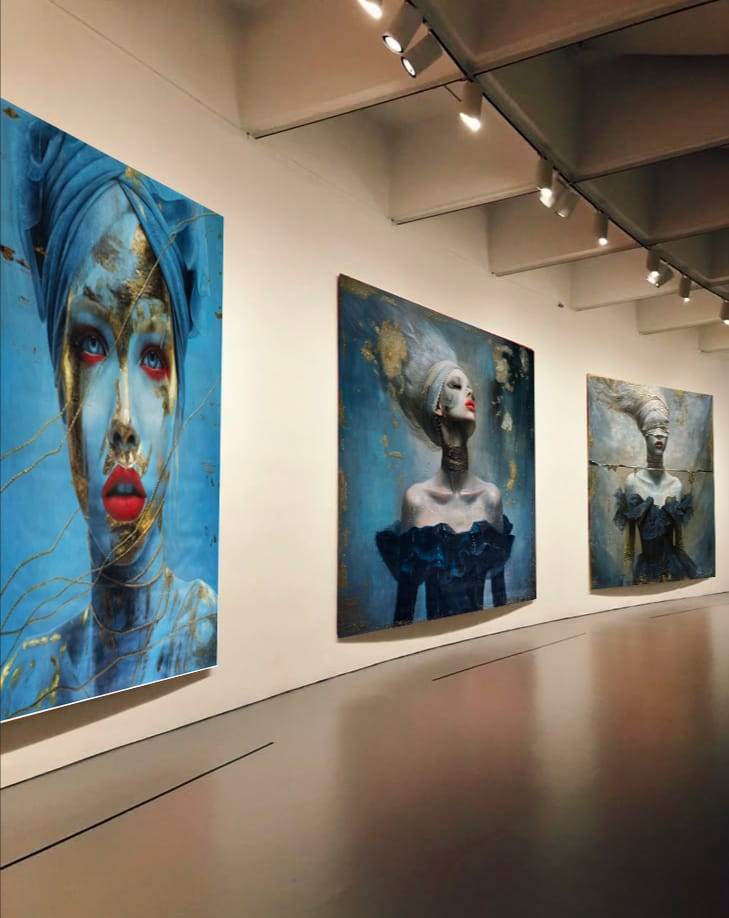 The Ecliptic Grace (2025) 150 x 150 cm, 60 x 60 in
