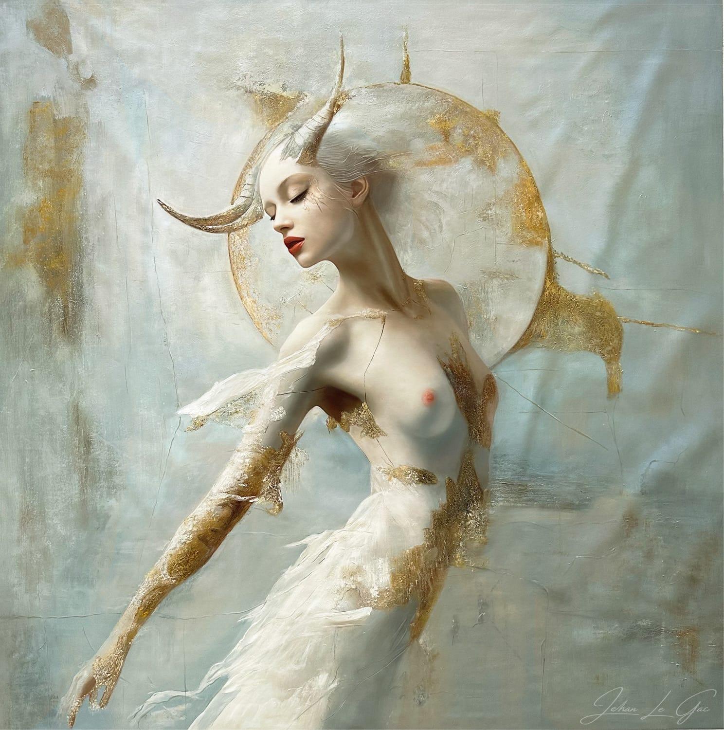 The Ecliptic Grace (2025) 150 x 150 cm, 60 x 60 in