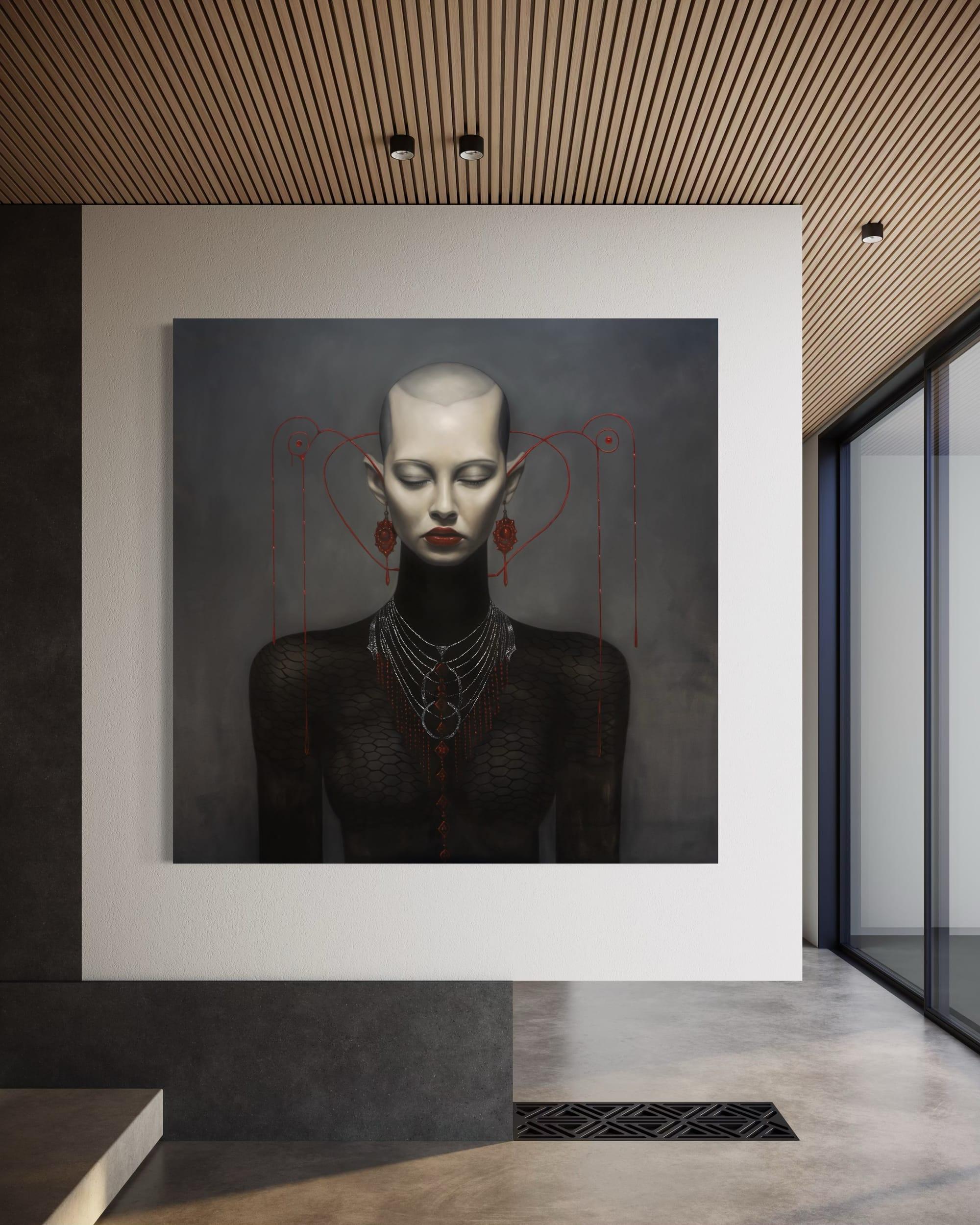 The Bald Beauty 120 x 120 cm, 47 x 47 in.