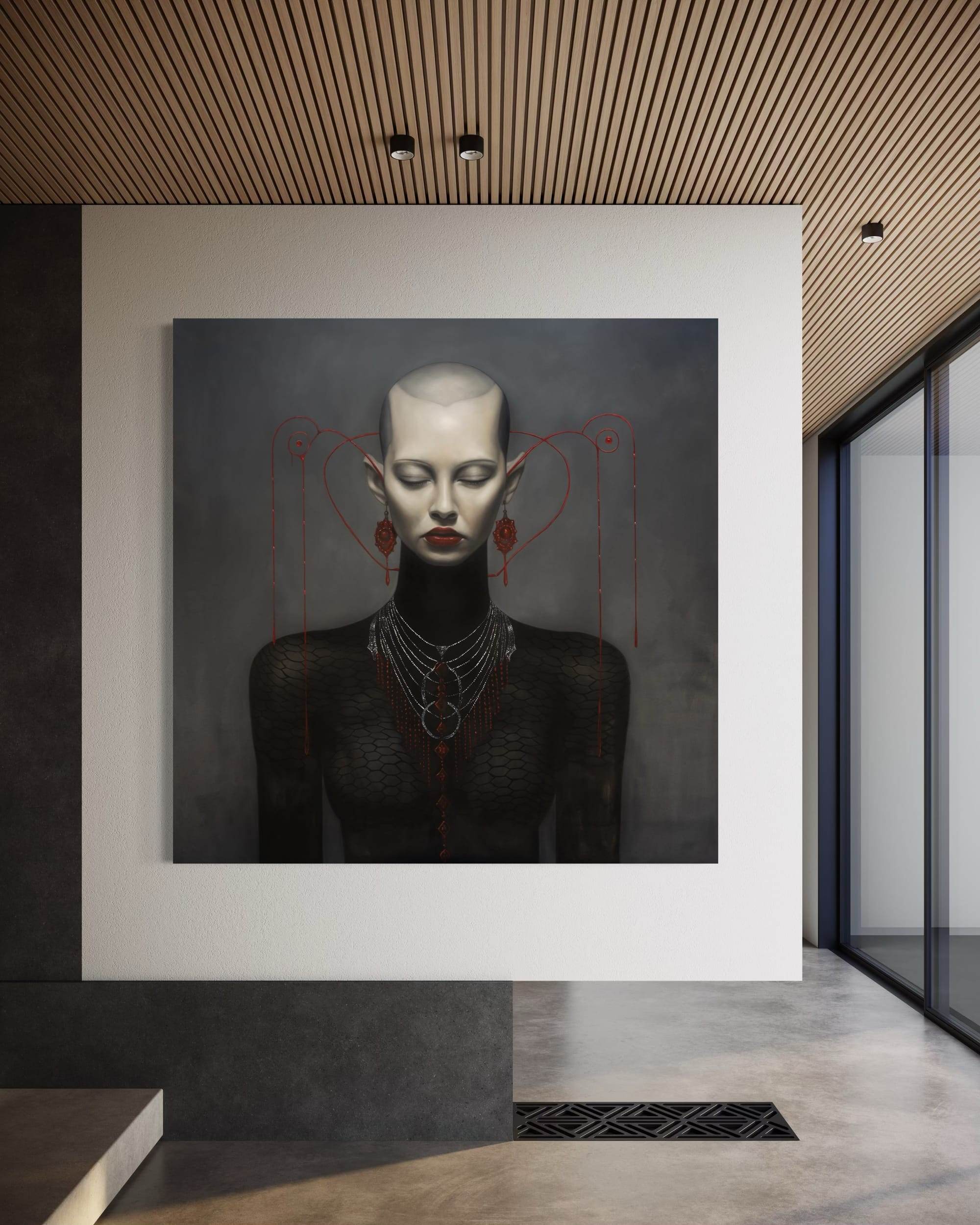 The Bald Beauty 120 x 120 cm, 47 x 47 in.